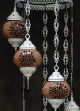 Hanglamp Halay - Oosterse - Glas - Wit - 7 Bollen
