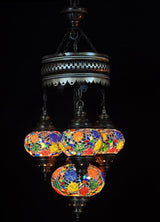 Hanglamp Merkloos - Turkse - Mozaiek - Roze - 4 Bollen