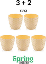 Bloempot Serinova - Set van 5 Stuks - Crème