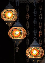Hanglamp Halay - Oosterse - Glas - Wit - 7 Bollen