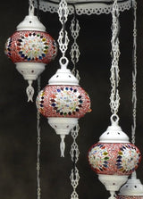 Hanglamp De Max - Turkse - Mozaïek - Bruin - 7 Bollen