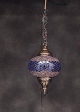 Hanglamp Halay - Oosterse - Mozaïek - Blauw - 53cm
