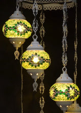 Hanglamp Halay - Oosterse - Glas - Wit - 7 Bollen
