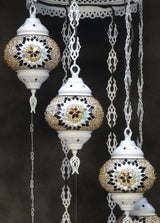 Hanglamp De Max - Turkse - Mozaïek - Bruin - 7 Bollen