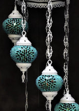 Hanglamp De Max - Turkse - Mozaïek - Bruin - 7 Bollen