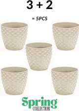 Bloempot De Max - Set van 5 Stuks - Crème