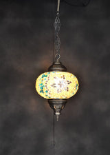 Hanglamp Halay - Oosterse - Blauw - 17cm