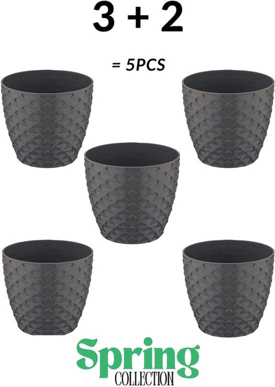 3+2 De Max - Set van 5 Stuks - Antraciet