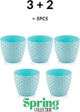 Bloempot Serinova - Set van 5 Stuks - Crème