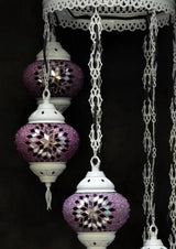 Hanglamp De Max - Turkse - Mozaïek - Bruin - 7 Bollen