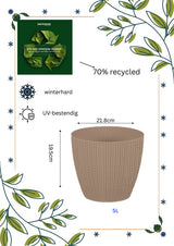 Bloempot De Max - Set van 3 Stuks - Beige