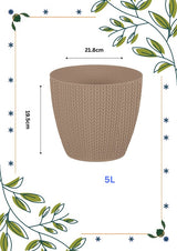 Bloempot De Max - Set van 3 Stuks - Beige