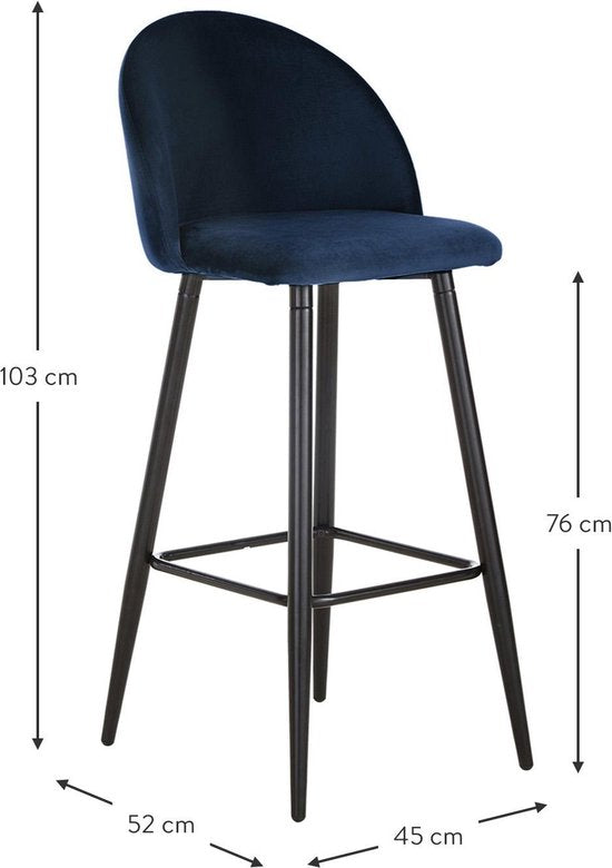 Barkruk De Max - Donkerblauw