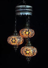 Hanglamp Merkloos - Turkse - Glas - Bruin - 3 Bollen