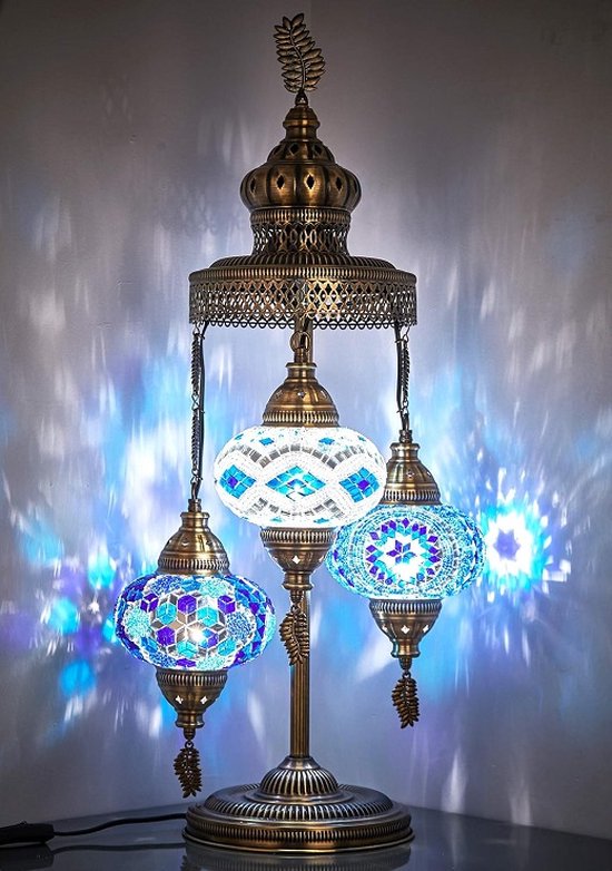 Staande Lamp Halay - Turkse - Mozaïek - Multicolour - 3 Bollen