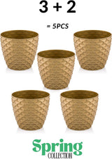 Bloempot Serinova - Set van 5 Stuks - Crème