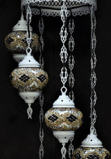 Hanglamp De Max - Turkse - Mozaïek - Bruin - 7 Bollen