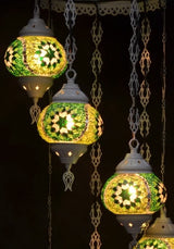 Hanglamp Halay - Oosterse - Glas - Wit - 7 Bollen
