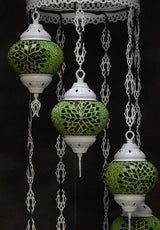 Hanglamp De Max - Turkse - Mozaïek - Bruin - 7 Bollen