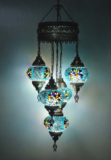 Hanglamp Merkloos - Turkse - Glas - 5 Bollen