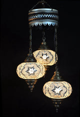 Hanglamp Merkloos - Turkse - Mozaïek - Rood - 3 Bollen