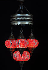 Hanglamp Merkloos - Turkse - Mozaiek - Roze - 4 Bollen