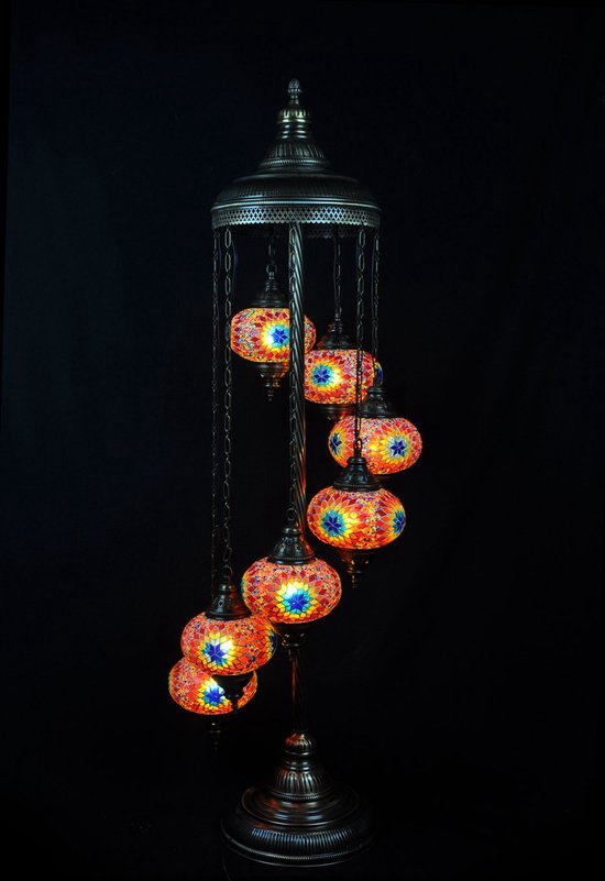 Staande Lamp Merkloos - Turkse - Mozaïek - Multicolour - 7 Bollen