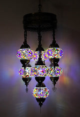 Hanglamp De Max - Turkse - Mozaïek - Bruin - 7 Bollen