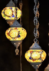 Hanglamp Halay - Oosterse - Glas - Wit - 7 Bollen