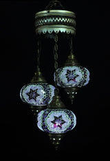 Hanglamp Merkloos - Turkse - Mozaïek - Paars - 3 Bollen