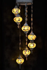 Hanglamp De Max - Turkse - Mozaïek - Bruin - 7 Bollen