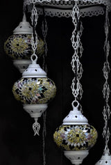 Hanglamp De Max - Turkse - Mozaïek - Bruin - 7 Bollen