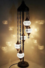 Staande Lamp De Max - Turkse - Mozaïek - Oranje - 5 Bollen