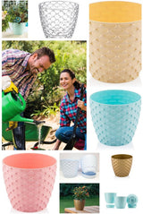 Bloempot Serinova - Set van 5 Stuks - Crème
