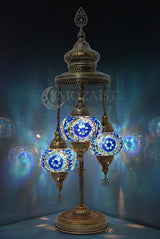 Tafellamp De Max - Turkse - Mozaïek - Blauw