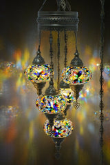 Hanglamp Merkloos - Turkse - Glas - 5 Bollen