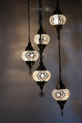 Hanglamp Merkloos - Turkse - Glas - 5 Bollen