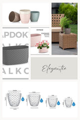 Bloempot De Max - Set van 5 Stuks - Wit