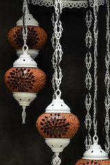 Hanglamp De Max - Turkse - Mozaïek - Bruin - 7 Bollen