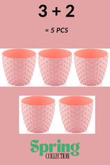 Bloempot Serinova - Set van 5 Stuks - Taupe
