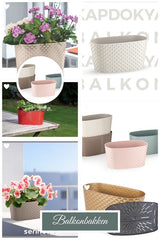 Bloempot Serinova - Set van 5 Stuks - Crème