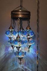 Hanglamp De Max - Turkse - Mozaïek - Bruin - 7 Bollen