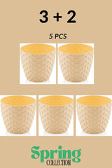 Bloempot De Max - Set van 5 Stuks - Wit