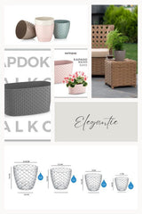 Bloempot De Max - Set van 5 Stuks - Crème