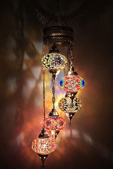 Hanglamp De Max - Turkse - Mozaïek - 5 Bollen