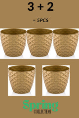 Bloempot Serinova - Set van 5 Stuks - Taupe
