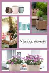 Bloempot Serinova - Set van 5 Stuks - Taupe