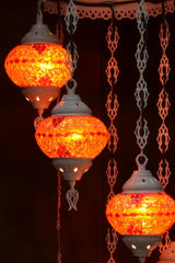 Hanglamp Halay - Oosterse - Glas - Wit - 7 Bollen