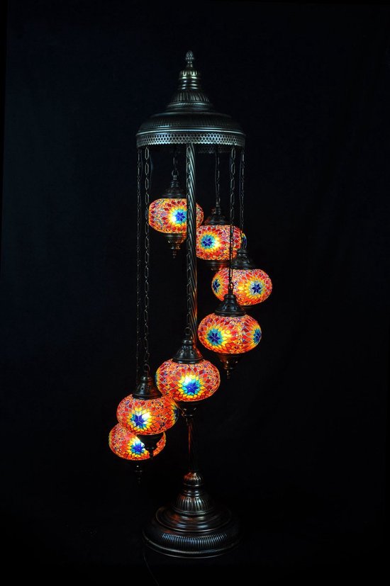 Staande Lamp Merkloos - Turkse - Multicolour - 7 Bollen