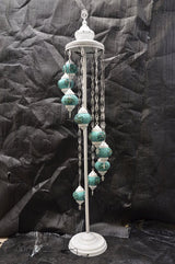 Staande Lamp Merkloos - Turkse - Mozaïek - Blauw - 9 Bollen